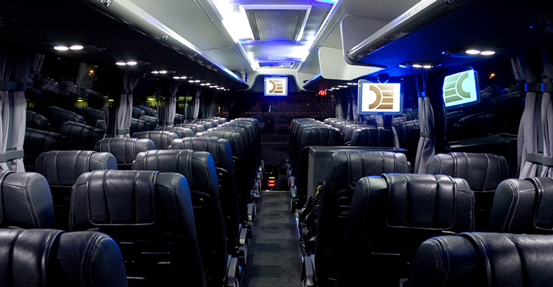 GTLM buses fleet 48 seater back view